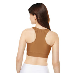 Crashoutz Mocha Fully Lined, Padded Sports Bra